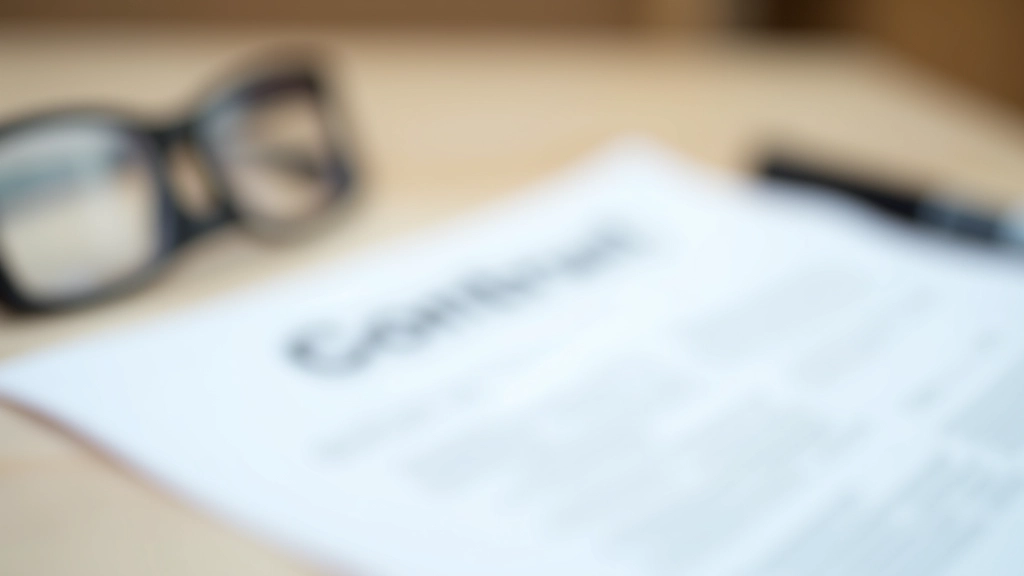 Photographie d'un document de contrat de location avec stylo et loupe pour vérifier les conditions