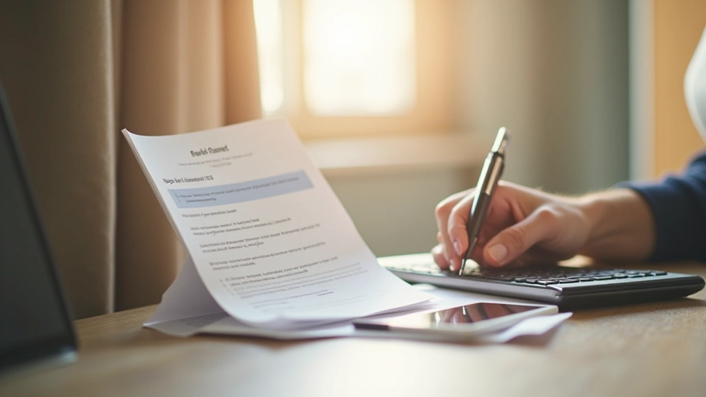 Guide budgétisation immobilière avec documents financiers et calculatrice