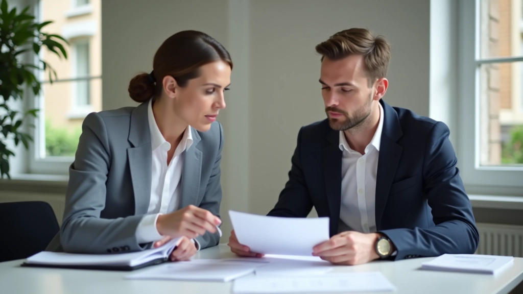 Représentant d'une association de locataires aidant à vérifier les documents